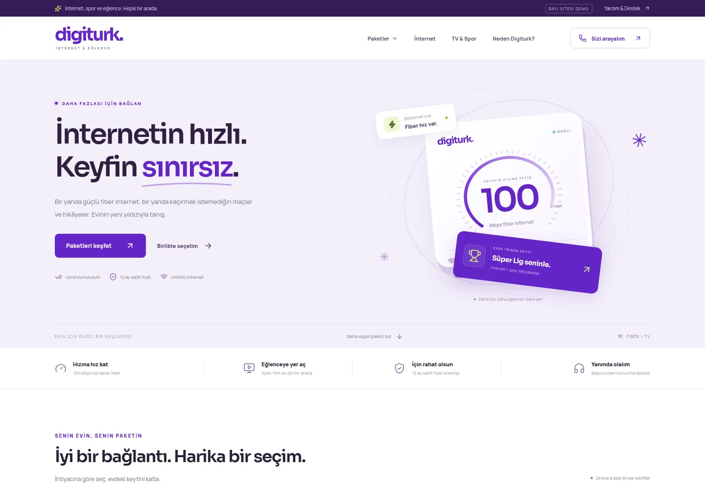 Digiturk — The homepage of the locally running dealer website demo.